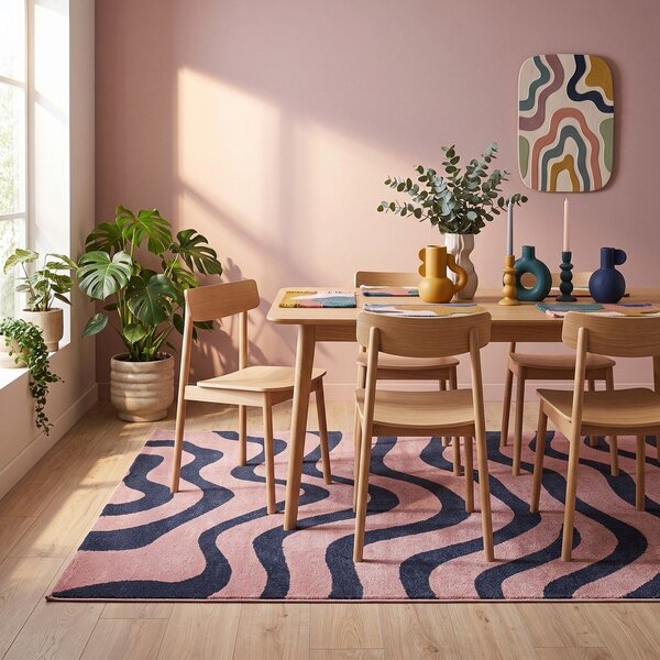 Tappeto blu/rosa 160x230 cm Aurora – ESTE