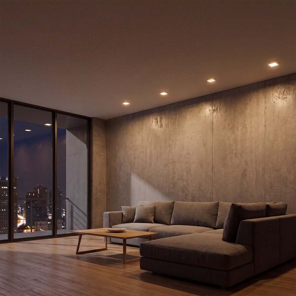 Plafoniera LED Quadrata 6W 120x120mm CCT Bianco Variabile - LEDISENS Colore Bianco Variabile CCT