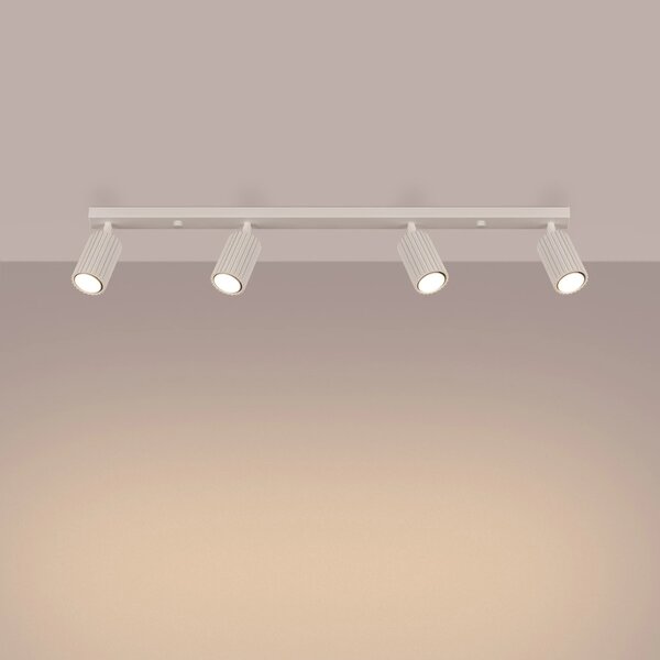 Plafoniera da soffitto 4xGU10 in Alluminio KARBON 4L