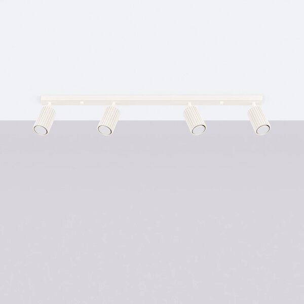 Plafoniera da soffitto 4xGU10 in Alluminio KARBON 4L