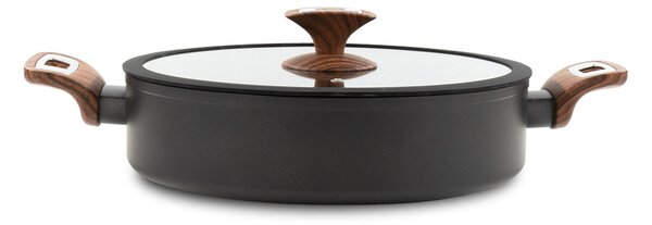 Padella Ø 20 cm Antiaderente Induzione Silex Elegance Wood Nero