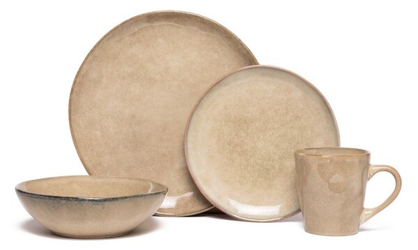 Set da pranzo in gres beige 24 pezzi Glosia - Bonami Selection