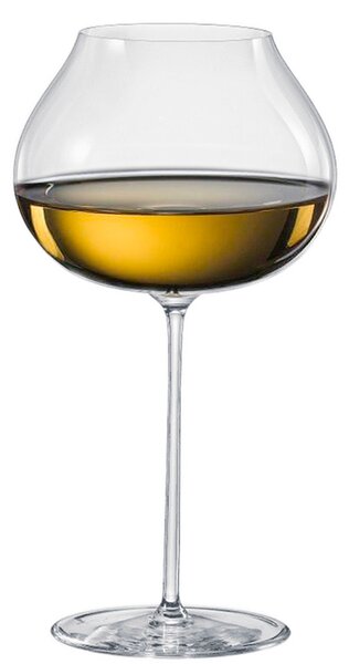<p>Calice in cristallo soffiato elegante e leggero particolarmente indicato per la degustazione di grandi vini bianchi lungamente affinati in botti di legno, ricco di sapori e di odori meravigliosamente coinvolgenti.</p>