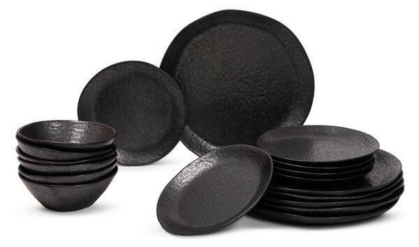 Set da pranzo in pietra 18 pz per 6 persone Dark Moon – Bonami Selection