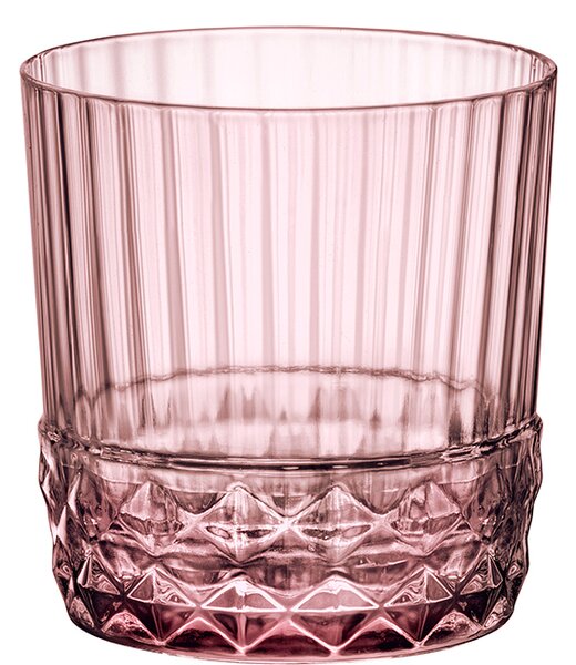 <p>Tumbler basso finemente decorato nell&#39;esclusiva tonalità rosa lilla, un design vintage ideato per esaltare il colore dei cocktail con preziosi effetti di luce.</p>