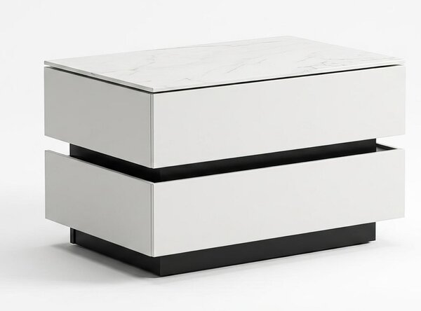 Tavolino da notte moderno, grigio, design elegante