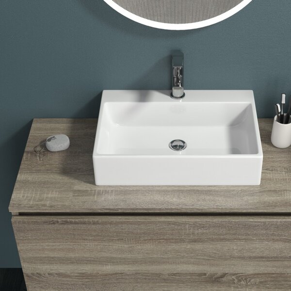 Mobile bagno 135 cm sospeso con vano a giorno a destra SP-135V - KAMALU