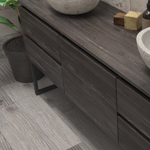 Mobile bagno a terra 180 cm con 5 cassetti SP-180P5 - KAMALU