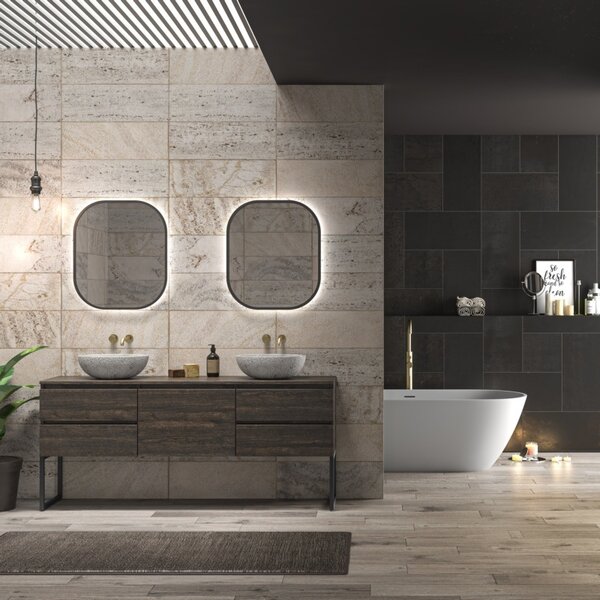 Mobile bagno a terra 180 cm con 5 cassetti SP-180P5 - KAMALU