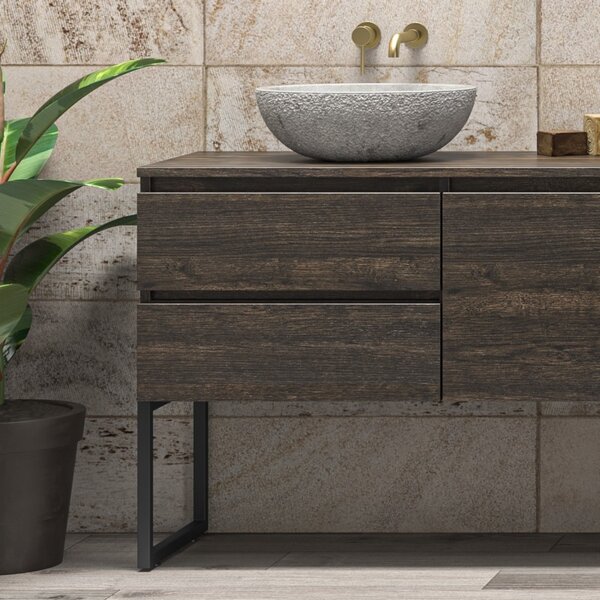 Mobile bagno a terra 180 cm con 5 cassetti SP-180P5 - KAMALU