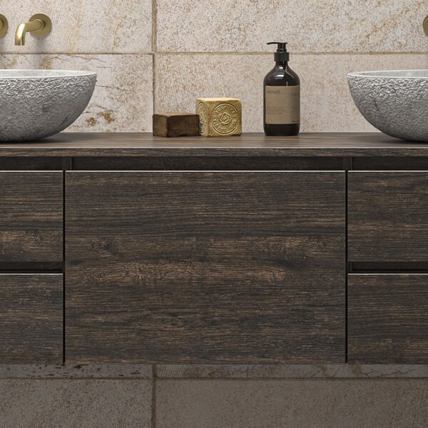 Mobile bagno a terra 180 cm con 5 cassetti SP-180P5 - KAMALU