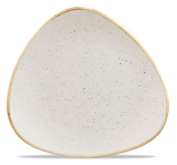 Churchill Stonecast Barley White Piatto Triangolare Cm 19,2 Porcellana Vetrificata Bianca