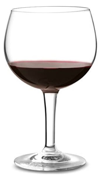 <p>Un calice indicato per vini rossi ma può tranquillamente essere usato per servire dessert, cocktail, sorbetti e macedonia di frutta.</p>