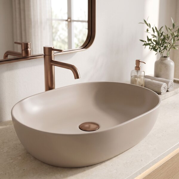 Lavabo da Appoggio Rea Lisa Mocca Matt