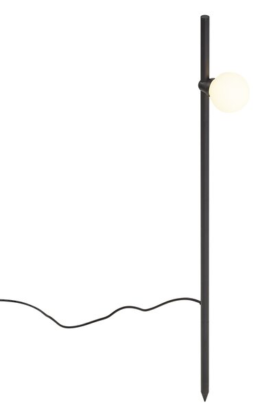 Set di 3 faretti da giardino a picchetto moderni neri con LED IP44 - Garly Ball