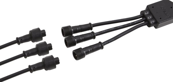 Set di 3 faretti da giardino a picchetto moderni neri con LED IP44 - Garly Ball