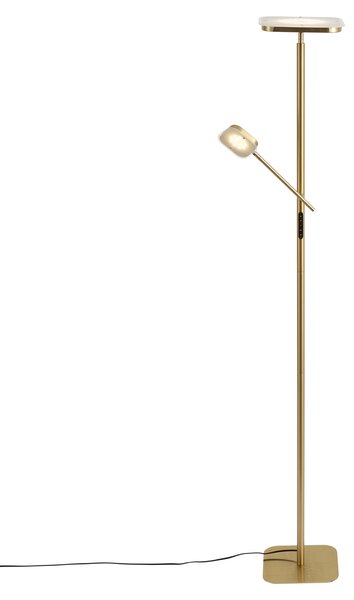 Lampada da terra moderna in ottone con LED dimmerabile - Divana