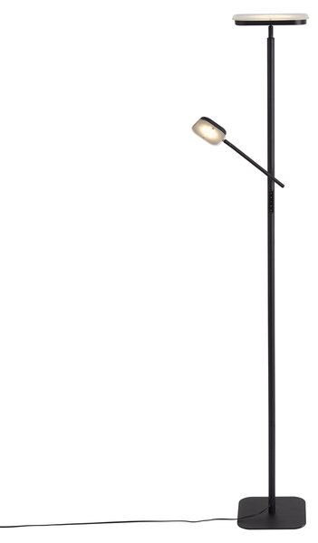 Lampada da terra moderna nera con LED dimmerabile - Divana
