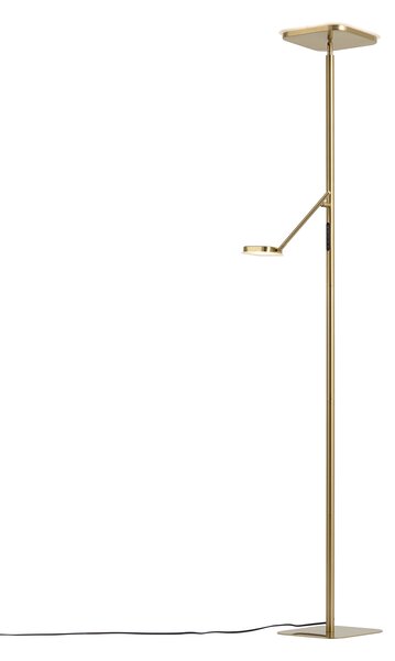 Lampada da terra moderna in ottone con LED dimmerabile - Divana