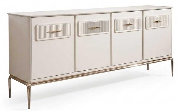 Mobile bar beige, design moderno, elegante, basso, mobile TV