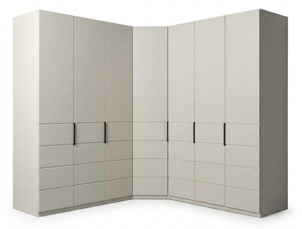 Armadio angolare, mobile angolare, beige, moderno, elegante, armadio, parete attrezzata