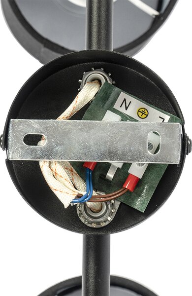 Faretto da soffitto nero con paralume nero 2 luci orientabile - Hetta
