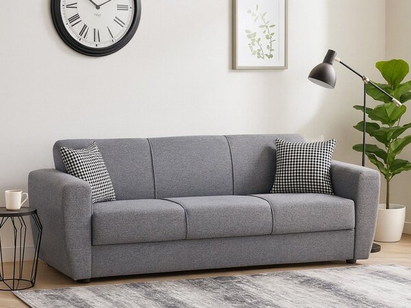 Divano letto matrimoniale grigio 223x80cm - Nox