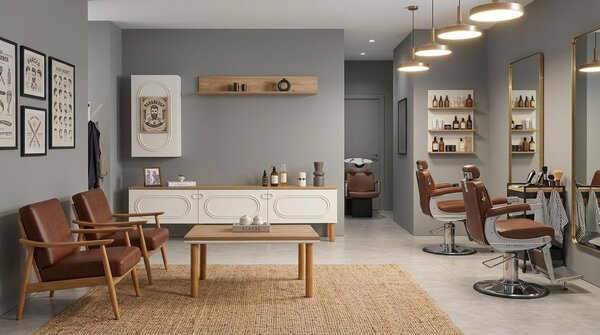 Mobile TV, parete attrezzata, armadio, scaffale, stile moderno, colore beige, nuovo, forma rettangolare