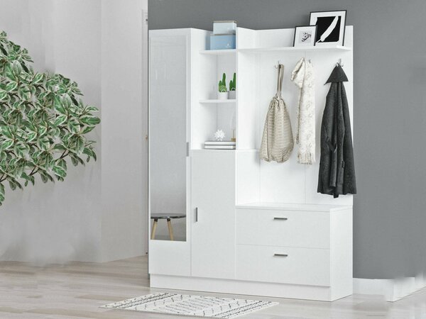 Mobile ingresso appendiabiti bianco 140x181h cm - Anumali