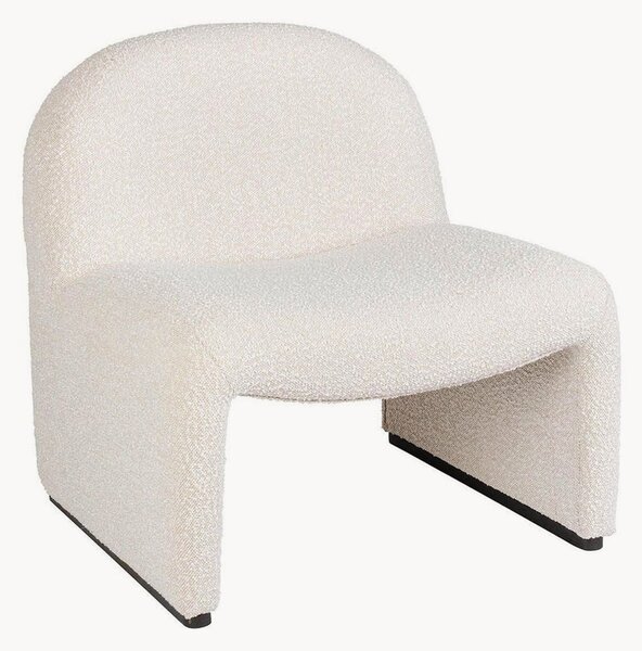 Poltrona imbottita in bouclé Bassilla