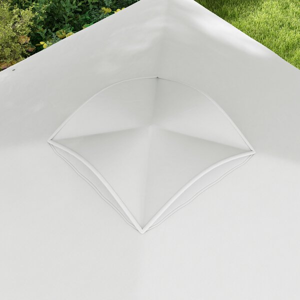 Outsunny Tonnelle gazebo da giardino pop-up pieghevole 3 x 3 m con sacca a ruote, altezze regolabili