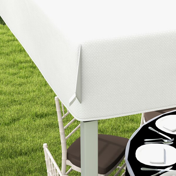 Outsunny Tonnelle gazebo da giardino pop-up pieghevole 3 x 3 m con sacca a ruote, altezze regolabili