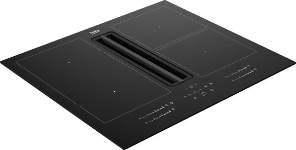 Beko Piano Cottura a Induzione con Cappa Integrata Aspirante 4 Fuochi Larghezza 60 cm in Vetro colore Nero - HIXI 64700 UF Universal