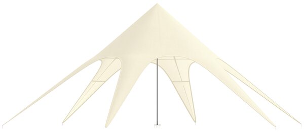 Outsunny Tenda da giardino XXL a stella antipioggia voile d'ombra 10 x 10 x 4 m poliestere ad alta densità 210D beige