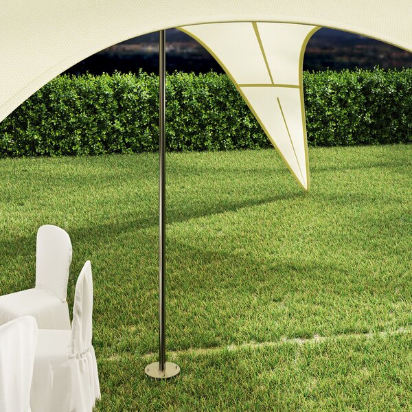 Outsunny Tenda da giardino XXL a stella antipioggia voile d'ombra 10 x 10 x 4 m poliestere ad alta densità 210D beige