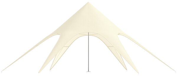 Outsunny Tenda da giardino XXL a stella antipioggia voile d'ombra 10 x 10 x 4 m poliestere ad alta densità 210D beige