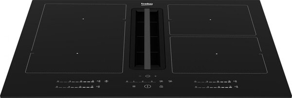 Beko Piano Cottura a Induzione con Cappa Integrata Aspirante 4 Fuochi Larghezza 60 cm in Vetro colore Nero - HIXI 64700 UF Universal