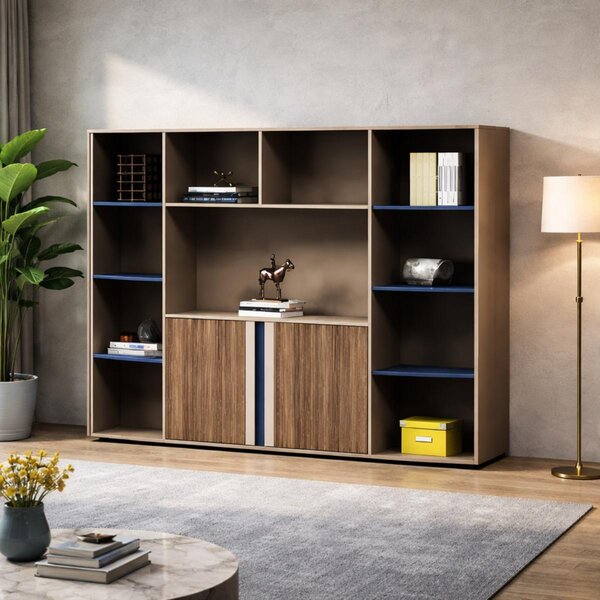 Libreria marrone - Armadio portadocumenti di alta qualità - Arredamento esclusivo