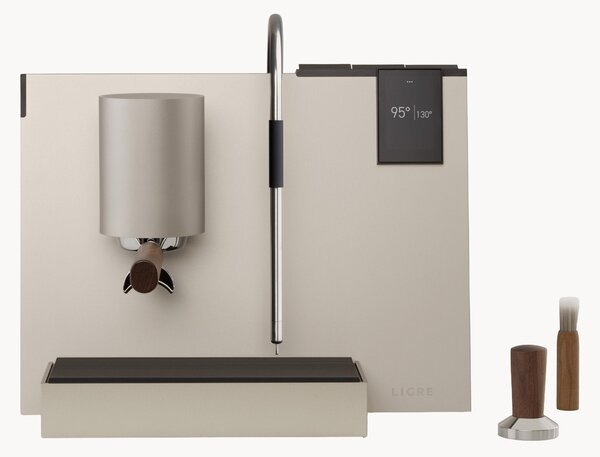 Macchina da caffè youn silver-beige, walnut