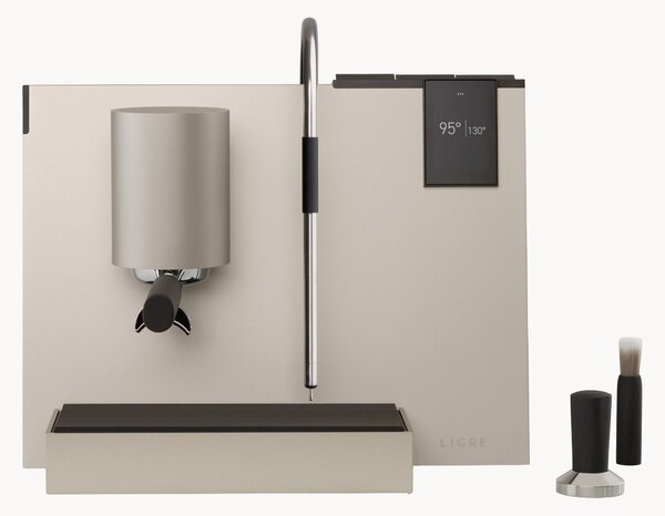 Macchina da caffè youn silver-beige, beech stained