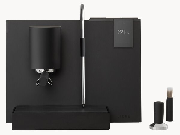 Macchina da caffè youn black-mat, beech stained