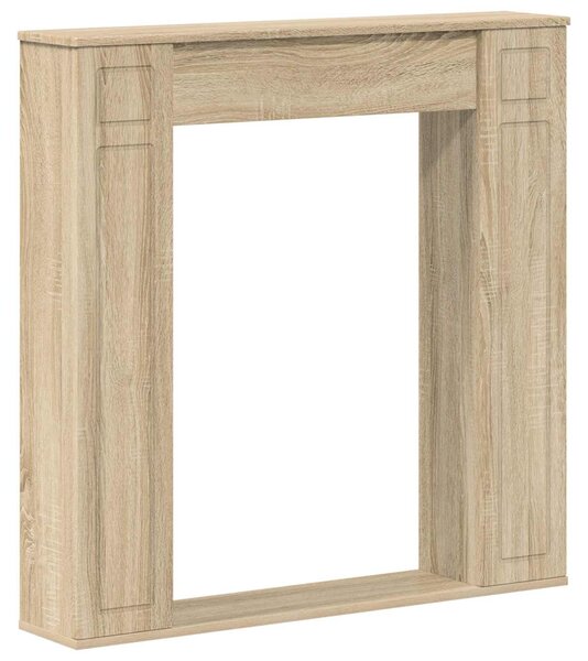 VidaXL Rivestimento per camino, stile Sonoma, 100 x 20 x 100 cm, materiale composito in legno