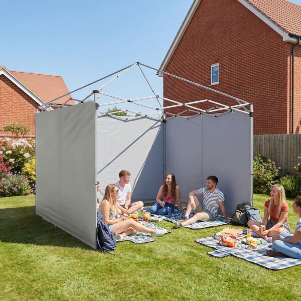 Outsunny Set da 3 pannelli con cerniera per gazebo 3 x 3 m, Grigio chiaro | Aosom Italy