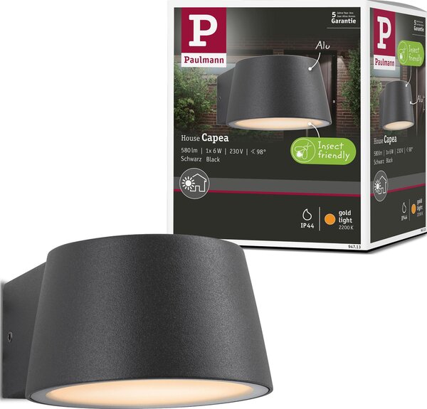 Paulmann Lampada da parete per esterni a LED Capea insect-friendly