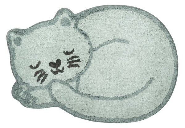 Tappeto per bambini azzurro in cotone 43x60 cm Sleeping Cat – Sass & Belle