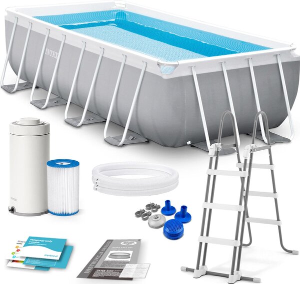 Piscina "Prism Frame"Rettang.C/Tel.Portante C/Pompa Cm.400X200X122H . - capacità lt.8418 - peso kg.88,1 (26790)