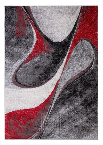 Tappeto rosso di design con motivo astratto Larghezza: 120 cm | Lunghezza: 170 cm