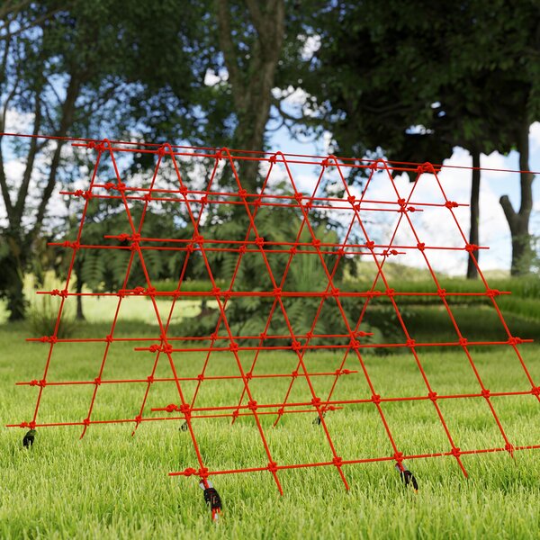 AIYAPLAY Ninja Line Set Slackline per Bambini 10 m con Anelli, Altalena, Scala da Arrampicata, Rete da Arrampicata per 3-6 anni 1000x300x180 cm Rosso | Aosom Italy