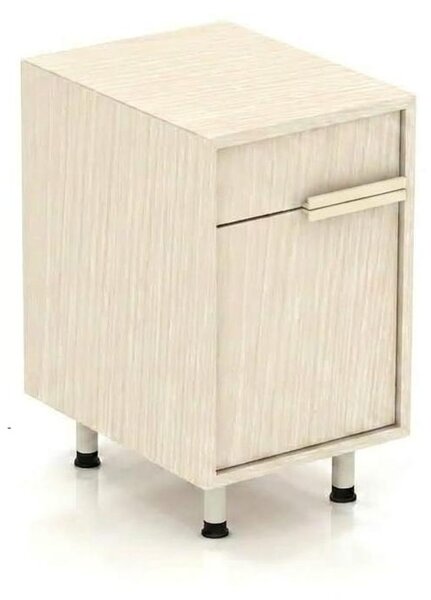 Comodino singolo moderno, bianco, design, ideale per il soggiorno
