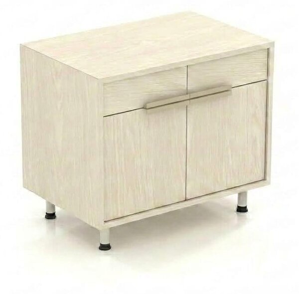 Comodino beige robusto, versatile e di alta qualità, ideale come mobile contenitore